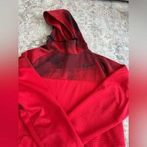 Nike Red and Black Pullover Hoodie